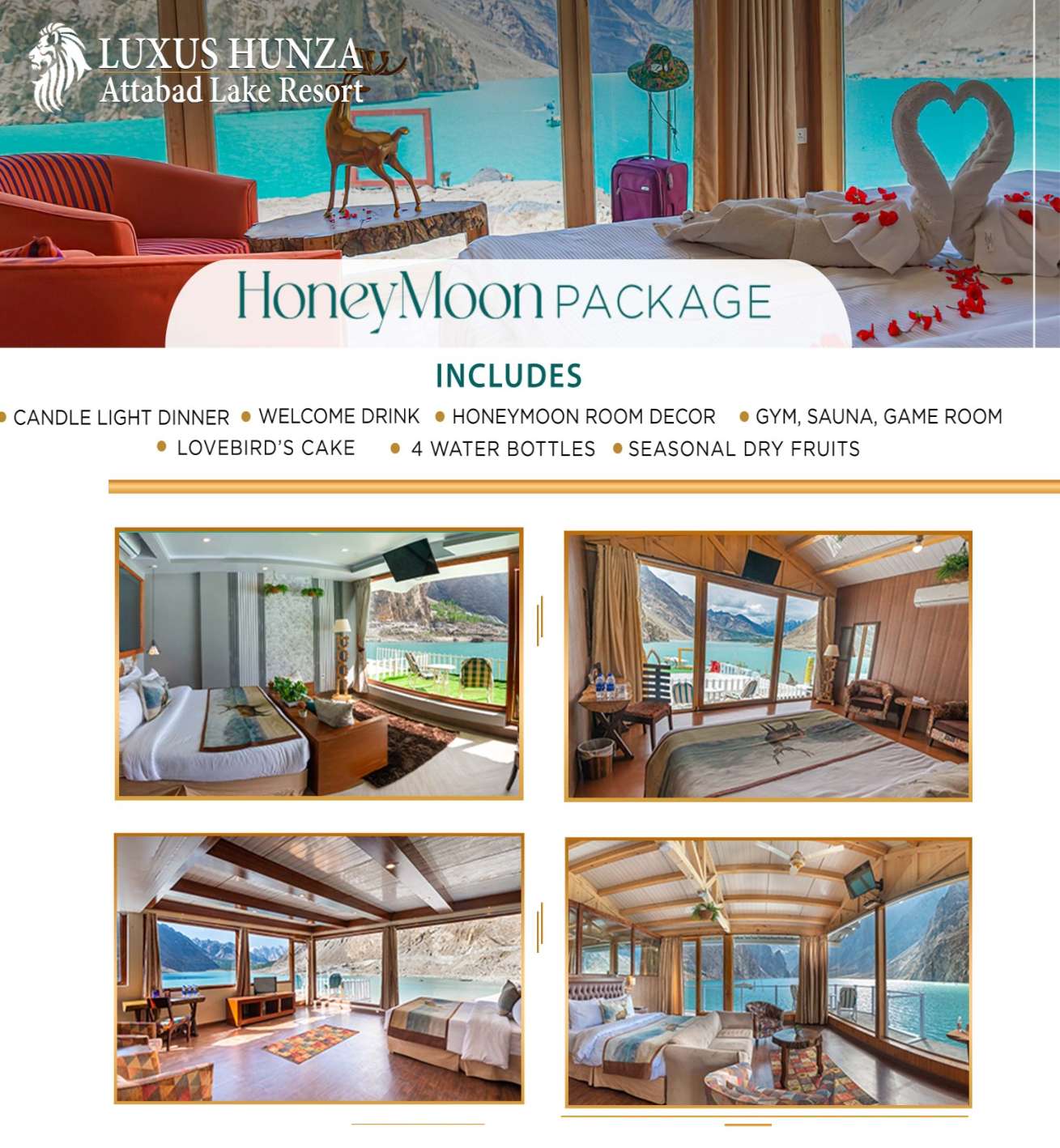 Luxus Atabad resort honneymoon package